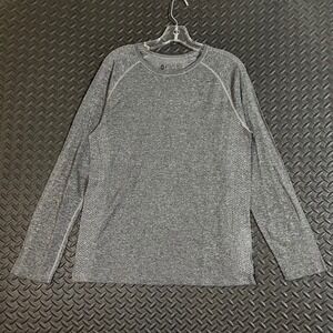 Figs Seamless Pullover Shirt  Gray Athletic Long Sleeve Lightweight Women M